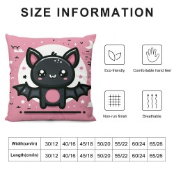 Ulloord Halloween It's Season Cute Ghost Throw Pillow Covers, Pumpkin Polka Dot Cushion Case for Sofa Couch