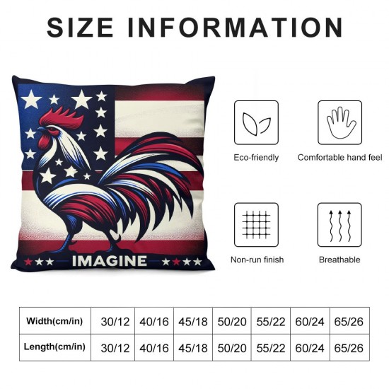 Ulloord Pillow Covers American Flag Throw Pillowcase Cushion Case Decorations for Sofa Couch