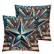 Ulloord Pillow Covers Red Stripes Stars Throw Pillowcase Modern Cushion Case Pillowcase Decorations for Sofa Couch