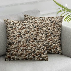 Ulloord Decorative Throw Pillow Cover Textured Square Sofa Pillow for Living Room , Buttery Cream