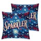 Ulloord Pillow Covers Red and Blue Stars Throw Pillowcase Modern Cushion Case Pillowcase Decorations for Sofa Couch