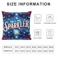 Ulloord Pillow Covers Red and Blue Stars Throw Pillowcase Modern Cushion Case Pillowcase Decorations for Sofa Couch