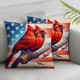 Ulloord Pillow Covers American Flag Throw Pillowcase Cushion Case Farmhouse Decorations for Sofa Couch