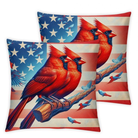 Ulloord Pillow Covers American Flag Throw Pillowcase Cushion Case Farmhouse Decorations for Sofa Couch