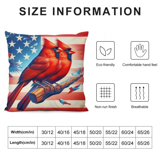 Ulloord Pillow Covers American Flag Throw Pillowcase Cushion Case Farmhouse Decorations for Sofa Couch