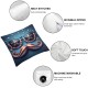 Ulloord Pillow Covers American Flag Stars Throw Pillowcase Farmhouse Cushion Case Pillowcase Decorations for Sofa Couch