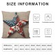 Ulloord  4th of July Pillow Covers  American Flag Floral Stars Throw Pillowcase Independence Day Farmhouse Cushion Case Pillowcase Decorations for Sofa Couch