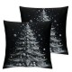 Ulloord Christmas Pillow Covers Bow Throw Pillow Covers Black and White Pillowcase Home Decor Living Room House Decorative Cushion Case for Sofa Couch