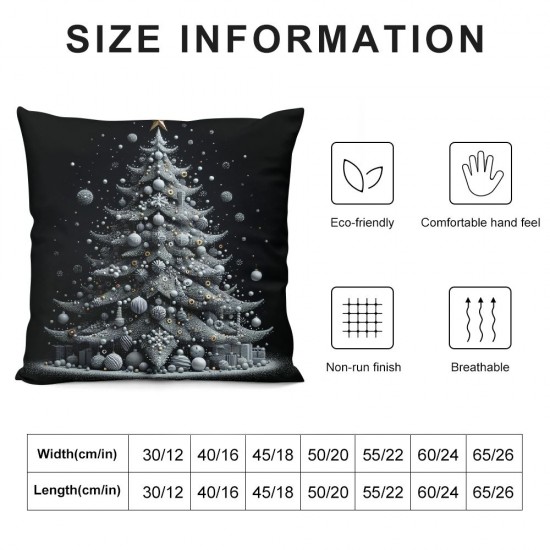 Ulloord Christmas Pillow Covers Bow Throw Pillow Covers Black and White Pillowcase Home Decor Living Room House Decorative Cushion Case for Sofa Couch