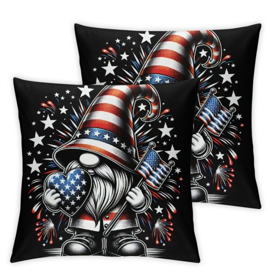 Ulloord Pillow Covers American Gnomes Throw Pillowcase Cushion Case Pillowcase Decorations for Sofa Couch