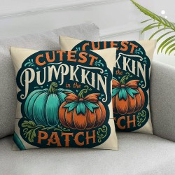 Ulloord  Fall Pillow Covers  Cutest Pumpkin in The Patch Throw Pillowcase Thanksgiving Autumn Holiday Home Decor Sofa Bedroom Cushion Case Outdoor Indoor Decorations