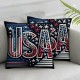 Ulloord Pillow Covers American Flag Leopoard Throw Pillow Covers Cushion Case Pillowcase Decorations for Sofa Couch