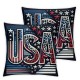 Ulloord Pillow Covers American Flag Leopoard Throw Pillow Covers Cushion Case Pillowcase Decorations for Sofa Couch