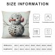 Ulloord Christmas Pillow Covers Black Throw Pillows Snowman Pink Pillowcase Home Decor Living Room Decorative Cushion Case for Sofa