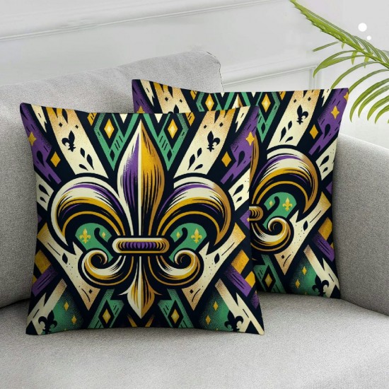 Ulloord Mardi Gras Pillow Covers Throw Pillow Covers Masquerade Mask Living Room Decorative Pillowcase Cushion Case for Sofa Couch