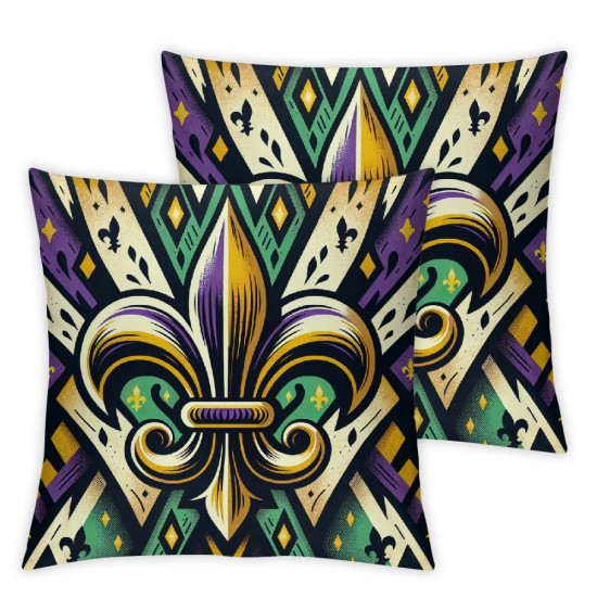 Ulloord Mardi Gras Pillow Covers Throw Pillow Covers Masquerade Mask Living Room Decorative Pillowcase Cushion Case for Sofa Couch