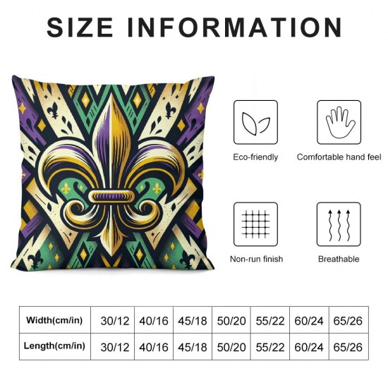 Ulloord Mardi Gras Pillow Covers Throw Pillow Covers Masquerade Mask Living Room Decorative Pillowcase Cushion Case for Sofa Couch