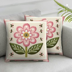 Ulloord Spring Pillow Covers Pink Floral Rabbit Throw Pillowcase Summer Home Sofa Bedroom Living Room Holiday Decor Cushion Case Farmhouse Decorations