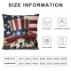 Ulloord Pillow Covers Funny Dog Throw Pillow Covers American Flag Cushion Case Pillowcase Decorations for Sofa Couch