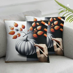 Ulloord Thanksgiving Pillow Covers Always Be Thankful Pumpkins Throw Pillows Thanksgiving Day Fall Autumn Pillowcase for Sofa Holiday Home Decor