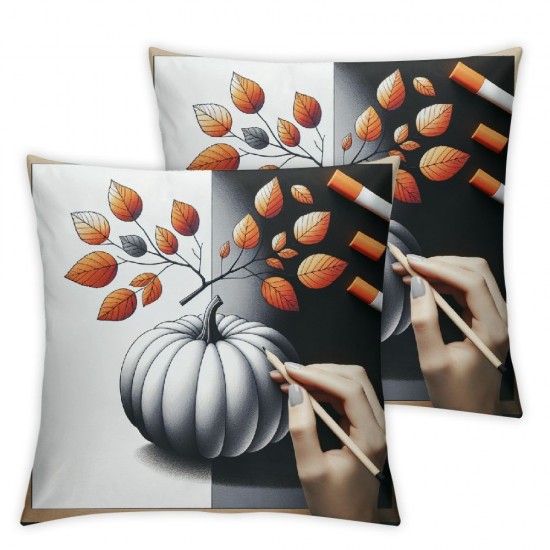 Ulloord Thanksgiving Pillow Covers Always Be Thankful Pumpkins Throw Pillows Thanksgiving Day Fall Autumn Pillowcase for Sofa Holiday Home Decor