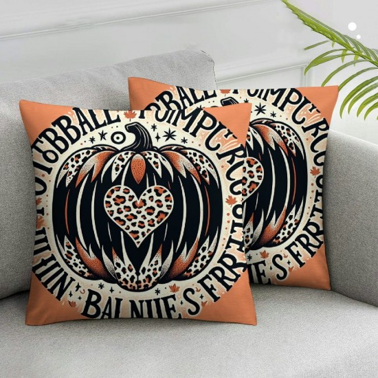 Ulloord Thanksgiving Pillow Covers Yellow Leopoard Pumpkins Throw Pillows Thanksgiving Day Fall Autumn Pillowcase for Sofa Couch Holiday Home Decor