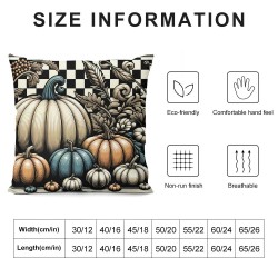 Ulloord Fall Pillow Covers Pumpkins Throw Pillowcase Holiday Thanksgiving Home Decor Sofa Bedroom Cushion Case Outdoor Indoor Decorations