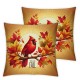 Ulloord Fall Pillow Covers Cardinal Bird Throw Pillowcase Thanksgiving Holiday Home Decor Sofa Bedroom Cushion Case Outdoor Indoor Decorations