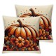 Ulloord Fall Pillow Covers Pumpkin Flowers Fall Throw Pillowcase Thanksgiving Holiday Home Decor Sofa Bedroom Cushion Case Outdoor Indoor Decorations