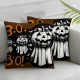 Ulloord Halloween Pillow Covers Pumpkin Ghost Pillowcase Holiday Farmhouse Throw Pillows Indoor Outdoor Couch Cushion Case for Home Sofa Decor