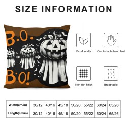 Ulloord Halloween Pillow Covers Pumpkin Ghost Pillowcase Holiday Farmhouse Throw Pillows Indoor Outdoor Couch Cushion Case for Home Sofa Decor