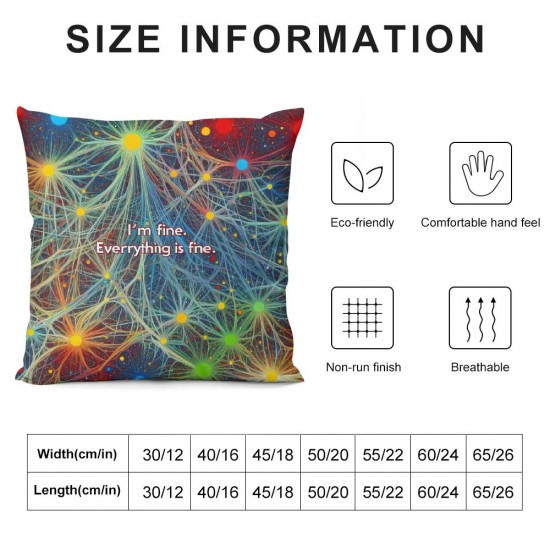 Ulloord Christmas Throw Pillow Covers Everything is Fine Winter Pillowcase Home Decor Living Room House Decorative Cushion Case for Sofa Couch