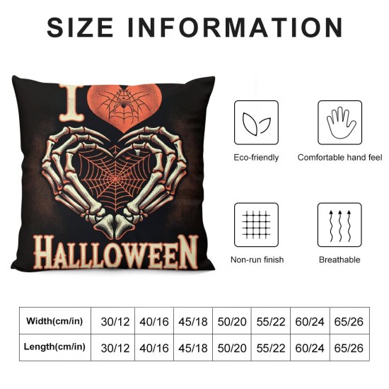 Ulloord Halloween Pillow Covers Pillowcase Holiday Throw Pillows Indoor Outdoor Couch Cushion Case for Home Sofa Decor