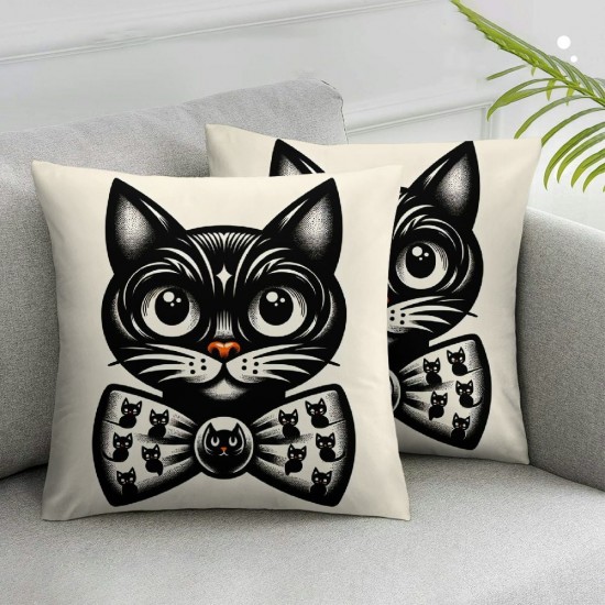 Ulloord Halloween Pillow Covers Pillowcase Dancing Decorative Holiday Farmhouse Throw Pillows Indoor Outdoor Couch Cushion Case for Home Sofa Decor