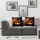 Ulloord Halloween Pillow Covers  Face Pillowcase Holiday Farmhouse Throw Pillows Indoor Outdoor Couch Cushion Case for Home Sofa Decor