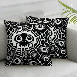 Ulloord Halloween Pillow Covers Skeleton Hands Pillowcase Pumpkins Holiday Throw Pillows Indoor Outdoor Couch Cushion Case for Sofa Decor