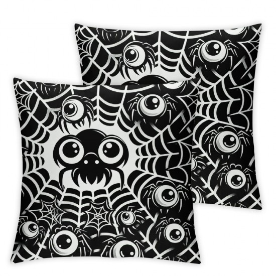 Ulloord Halloween Pillow Covers Skeleton Hands Pillowcase Pumpkins Holiday Throw Pillows Indoor Outdoor Couch Cushion Case for Sofa Decor