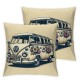 Ulloord Never Stop Crowing Throw Pillow Covers, Wreath Bus Cushion Case for Sofa Couch