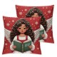 Ulloord Merry Christmas Girl Throw Pillow Cover, Winter Holiday It's The Most Wonderful Time of The Year Cushion Case Decoration for Sofa Couch