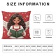 Ulloord Merry Christmas Girl Throw Pillow Cover, Winter Holiday It's The Most Wonderful Time of The Year Cushion Case Decoration for Sofa Couch