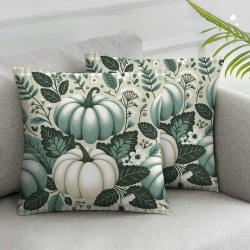 Ulloord Pumpkin Leaves Throw Pillow Cover , Fall Autumn Thanksgiving Decoration for Home Sofa Couch