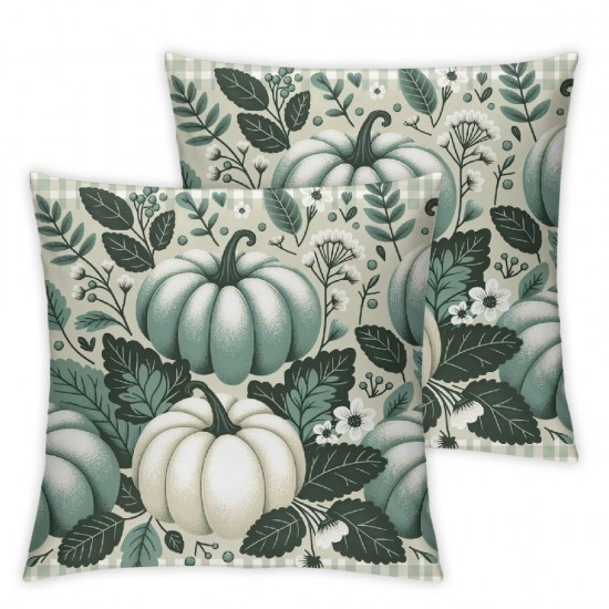 Ulloord Pumpkin Leaves Throw Pillow Cover , Fall Autumn Thanksgiving Decoration for Home Sofa Couch