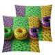 Ulloord Happy Mardi Gras and Throw Pillow Covers, Checked Bow Stripes Holiday Cushion Case Decoration for Sofa Couch