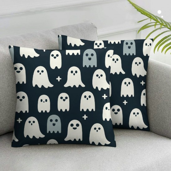 Ulloord Halloween Hey Cute Ghost Throw Pillow Covers, Cushion Case for Sofa Couch