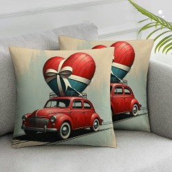 Ulloord Valentine's Day Red Throw Pillow Covers, Wedding Cushion Case Decoration for Sofa Couch