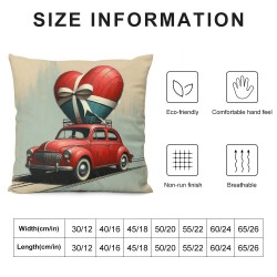 Ulloord Valentine's Day Red Throw Pillow Covers, Wedding Cushion Case Decoration for Sofa Couch