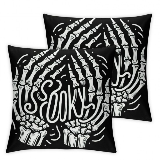 Ulloord Halloween Spooky Throw Pillow Cover, Hand Cushion Case Decoration for Sofa Couch