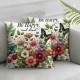 Ulloord Spring Pillow Covers Fresh Flower Market Spring Decorations Throw Pillowcase Linen Cushion Case for Spring Home Décor