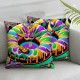 Ulloord Mardi Gras Beads Throw Pillow Covers, We Don't Hide The Crazy We Parade It Holiday Cushion Case Decoration for Sofa Couch