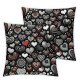 Ulloord Valentine's Day p.s. Heart Throw Pillow Covers,Valentine Wedding Black Cushion Case Decoration for Sofa Couch